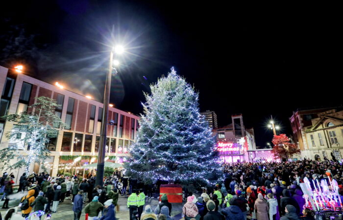 Christmas Light switch on Keel Square