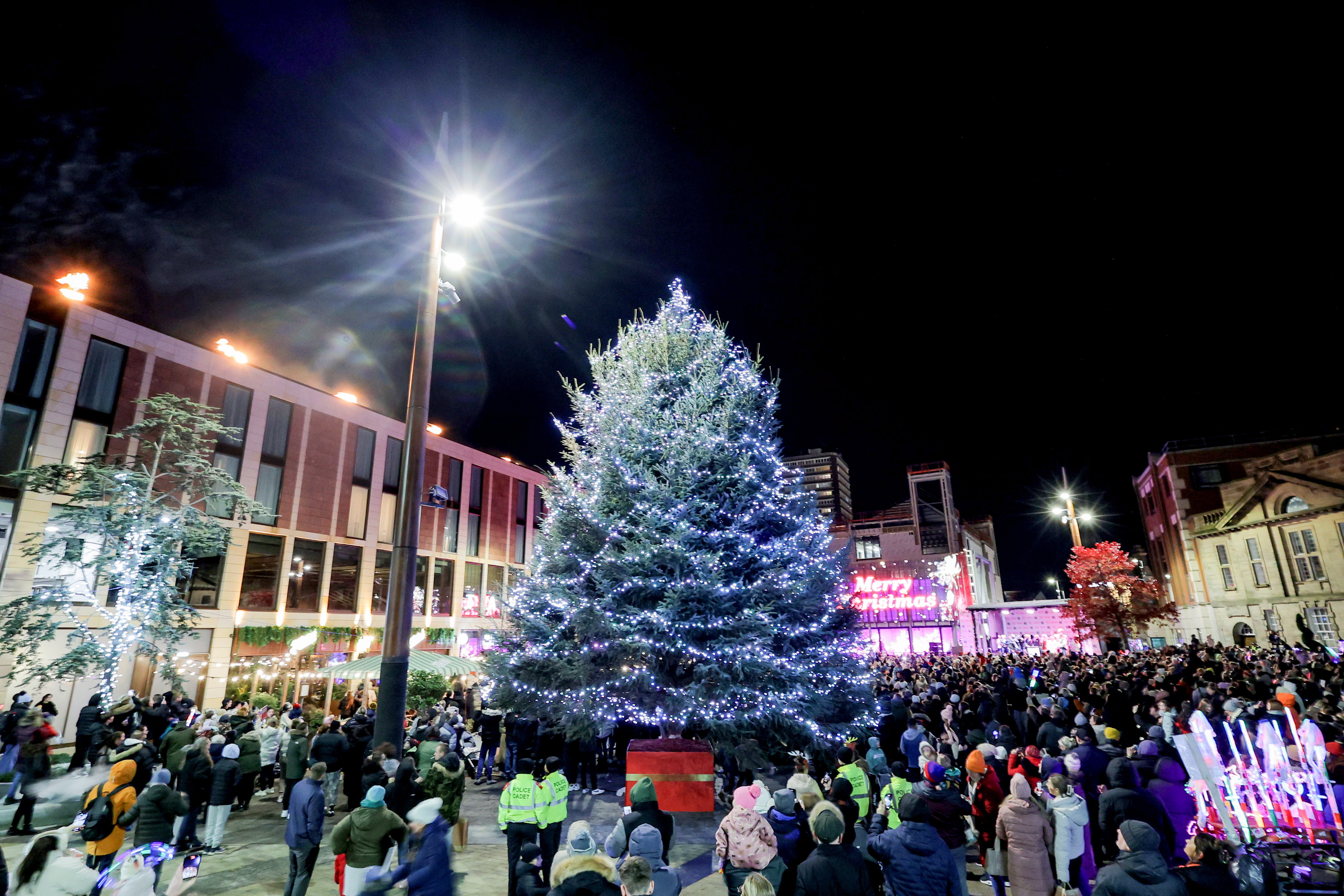 Christmas Light switch on Keel Square