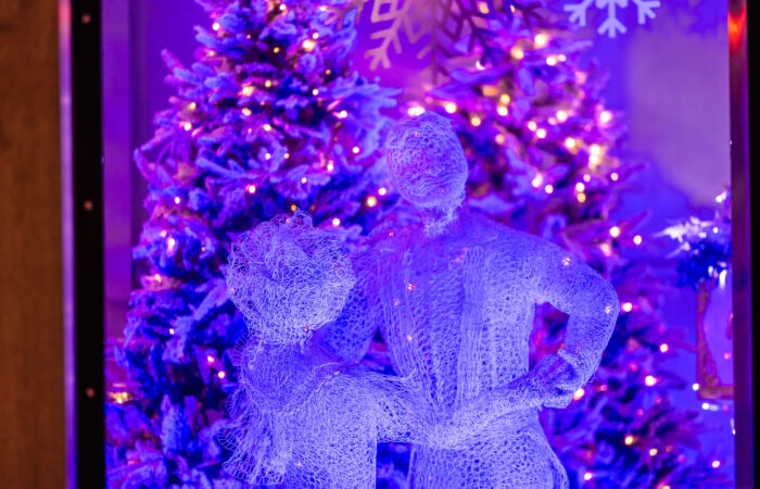 A detail from Keel Square's Expo Sunderland Pavilion festive window