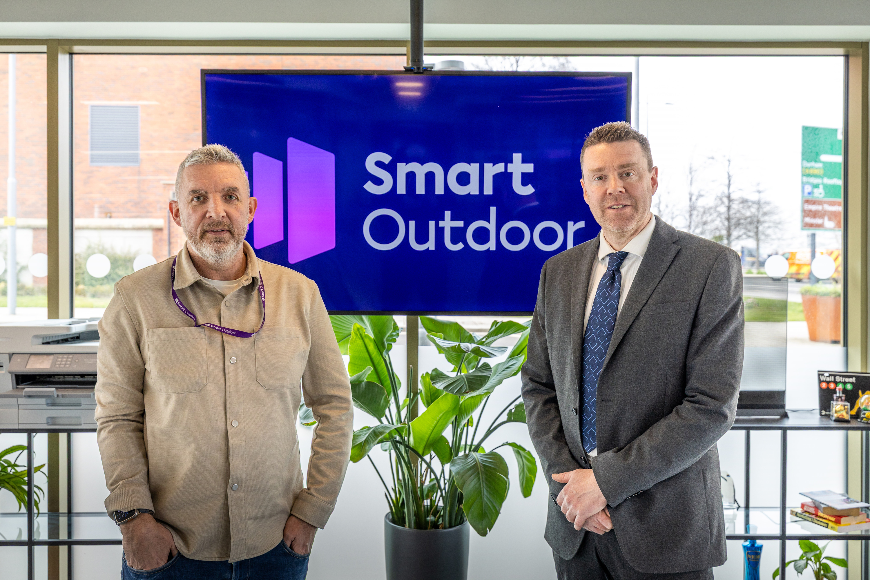 Image caption: Mark Catterall, Smart Outdoor, and Cllr Kevin Johnston, Sunderland City Council.
